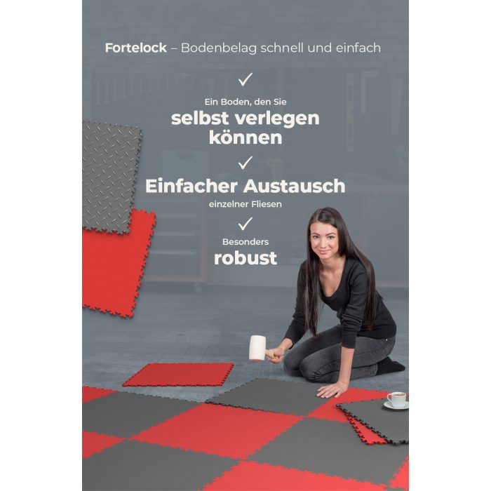 Fliesen Fortelock Industry - Black - Leder