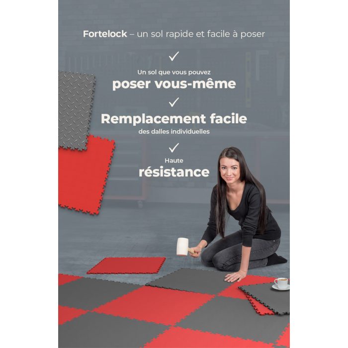Dalles Fortelock Industry - ECO Classic Black - Peau